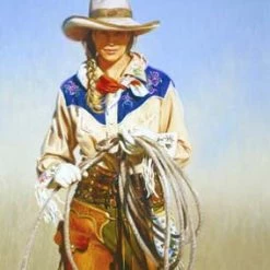 TXLC Custom Tile Western Art Tile: Artist Terri Kelly Moyers "With Attitude"