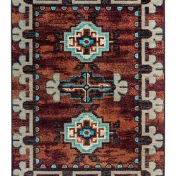 American Dakota Textiles Decor Trader Collection: Badlands Rust Area Rugs