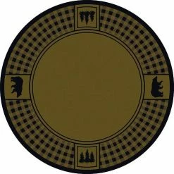 American Dakota Textiles Cabin Collection: Bear Refuge Area Rugs Decor