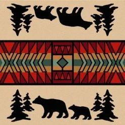 American Dakota Textiles Decor National Park Collection: Bear Adventure Area Rugs