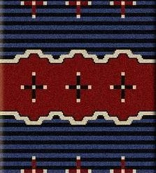 American Dakota Textiles Decor Voices Collection: Big Chief Blue Area Rugs