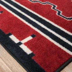 American Dakota Textiles Decor Voices Collection: Big Chief Red Area Rugs