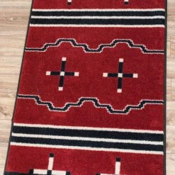 American Dakota Textiles Decor Voices Collection: Big Chief Red Area Rugs