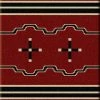 American Dakota Textiles Decor Voices Collection: Big Chief Red Area Rugs