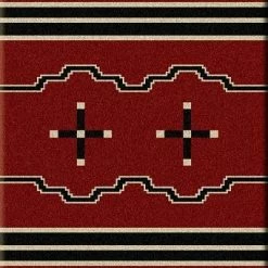 American Dakota Textiles Decor Voices Collection: Big Chief Red Area Rugs