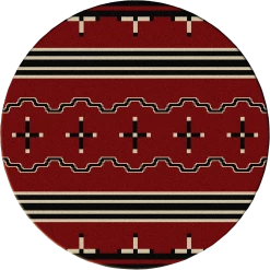 American Dakota Textiles Decor Voices Collection: Big Chief Red Area Rugs