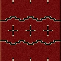 American Dakota Textiles Decor Voices Collection: Big Chief Red Area Rugs
