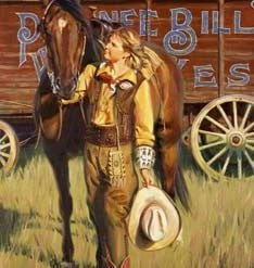 TXLC Custom Tile Made In The USA For Home Western Art Tile: Artist Terri Kelly Moyers "Pawnee Bill's Wild West Show"