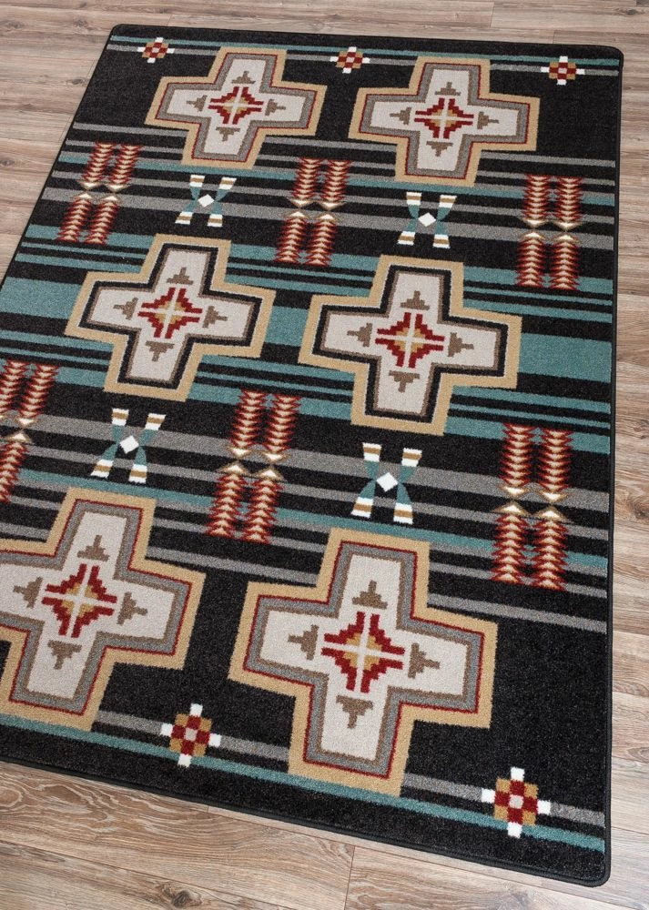 American Dakota Textiles Decor Trader Collection: Grand River Black Area Rugs 4 American Dakota Textiles Decor Trader Collection: Grand River Black Area Rugs