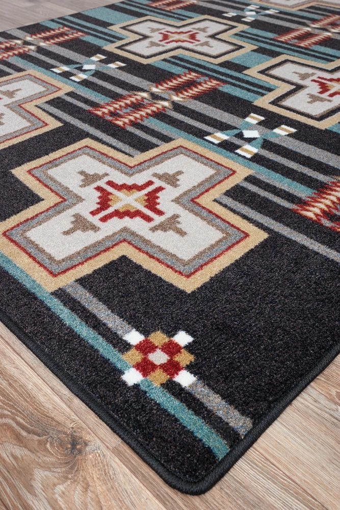 American Dakota Textiles Decor Trader Collection: Grand River Black Area Rugs 7 American Dakota Textiles Decor Trader Collection: Grand River Black Area Rugs