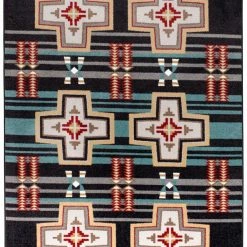 American Dakota Textiles Decor Trader Collection: Grand River Black Area Rugs