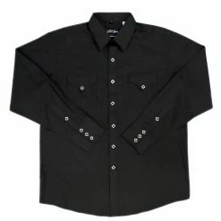 White Horse Apparel Men's Western Shirt: White Horse Solid With Classic Pockets