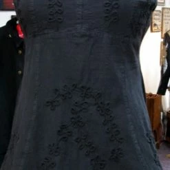 Scully Leather Company Women's Cantina Collection Dress: Halter Style With Ruffle Hem Black