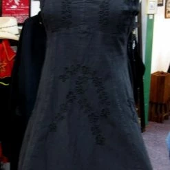 Scully Leather Company Women's Cantina Collection Dress: Halter Style With Ruffle Hem Black