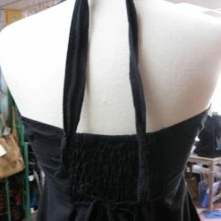 Scully Leather Company Women's Cantina Collection Dress: Halter Style With Ruffle Hem Black