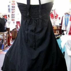 Scully Leather Company Women's Cantina Collection Dress: Halter Style With Ruffle Hem Black