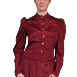 Scully Leather Company Women's Old West Top Collection: Wahmaker Victorian Puff Sleeves Blouse Ladies'