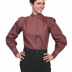 Scully Leather Company Women's Old West Top Collection: Rangewear Floral Print Blouse