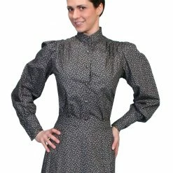 Scully Leather Company Women's Old West Top Collection: Rangewear Floral Print Blouse