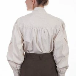 Scully Leather Company Ladies' Women's Old West Top Collection: Rangewear Classic Work Shirt Natural 8 Scully Leather Company Ladies' Women's Old West Top Collection: Rangewear Classic Work Shirt Natural