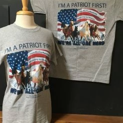 OutWest Shop Men's & Ladies' T-Shirt: Blue Star Ranch Signature Logo