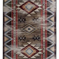 American Dakota Textiles Voices Collection: Bow Strings Distressed Area Rugs Decor