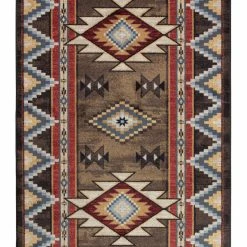 American Dakota Textiles Decor Voices Collection: Bow Strings Brown Area Rugs