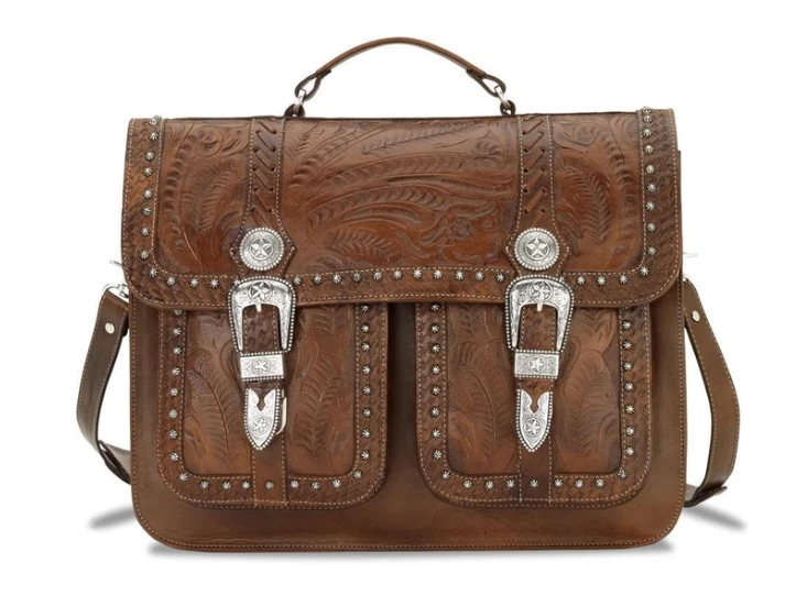 American West Handbags Ladies' American West Handbag Travel Collection: Retro Laptop Smart Briefcase 3 American West Handbags Ladies' American West Handbag Travel Collection: Retro Laptop Smart Briefcase