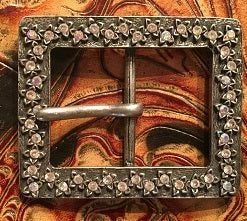 OutWest Shop Ladies' Accessory: Rectangle Buckle With Crystals