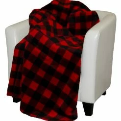Denali Blankets Collection: Large Bunkhouse Plaid Red Decor