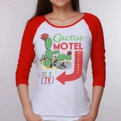 Ladies' Original Cowgirl Clothing T-Shirts: Baseball Cactus Motel