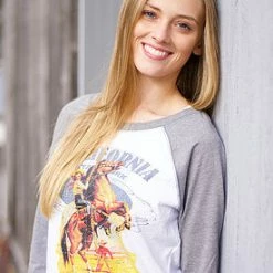 Original Cowgirl Clothing T-Shirts: Baseball California Cowgirl Ladies'