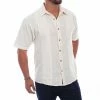 Scully Leather Company Men's Farthest Point Collection Shirt: Short Sleeve Calypso Ivory