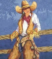 TXLC Custom Tile Ladies' Ceramic Tile Necklace Doreman Burns: Calypso Corral