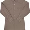 White Horse Apparel Men's Western Shirt: White Horse Canvas Solid