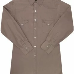 White Horse Apparel Men's Western Shirt: White Horse Canvas Solid