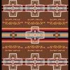 American Dakota Textiles Trader Collection: Canyon Cross Sunset Area Rugs