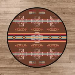 American Dakota Textiles Trader Collection: Canyon Cross Sunset Area Rugs