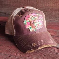 Original Cowgirl Clothing Cap: Chief Distressed Ladies'