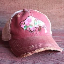 Original Cowgirl Clothing Cap: Buffalo Rose