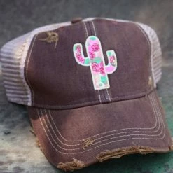 Original Cowgirl Clothing Cap: Rose Cactus Ladies'