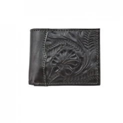 American West Handbags Ladies' American West Men's Collection: Leather Bi-Fold Western Wallet Tooled