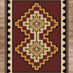 American Dakota Textiles Decor Voices Collection: Council Fire Area Rugs