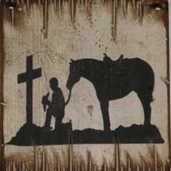 OutWest Shop Wall Sign Faith: Cowboy's Prayer