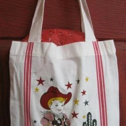 OutWest Shop Little Cowboy Flour Sack Tote Made In The USA For Home