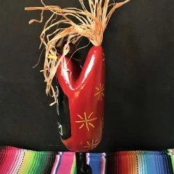 Edith Herbert John Decor Folk Art Navajo Hand Carved Medium Standing Chicken Cowboy