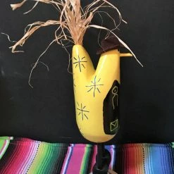 Edith Herbert John Decor Folk Art Navajo Hand Carved Medium Standing Chicken Cowboy