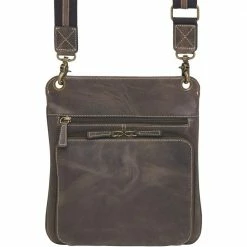 OutWest Shop Ladies' Concealed Carry Crossbody Shoulder Flat Bag Brown