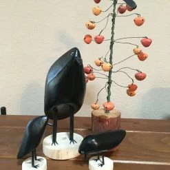 Edith Herbert John Decor Folk Art Navajo Hand Carved XSmall Crow