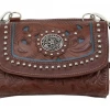 American West Handbags American West Handbag Lady Lace Collection: Leather Western Crossbody Wallet